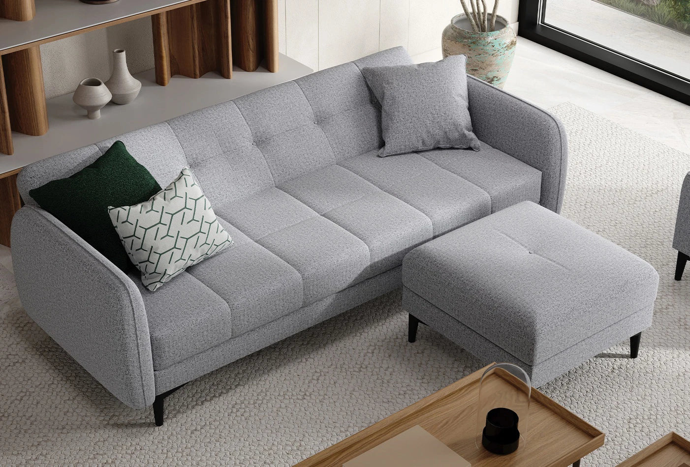 Триместен разтегателен диван Romina