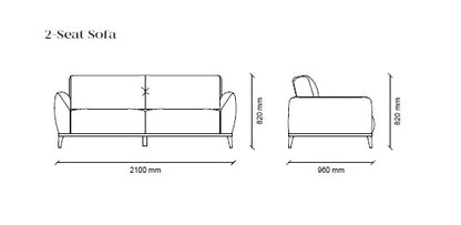 Двуместен диван Cante