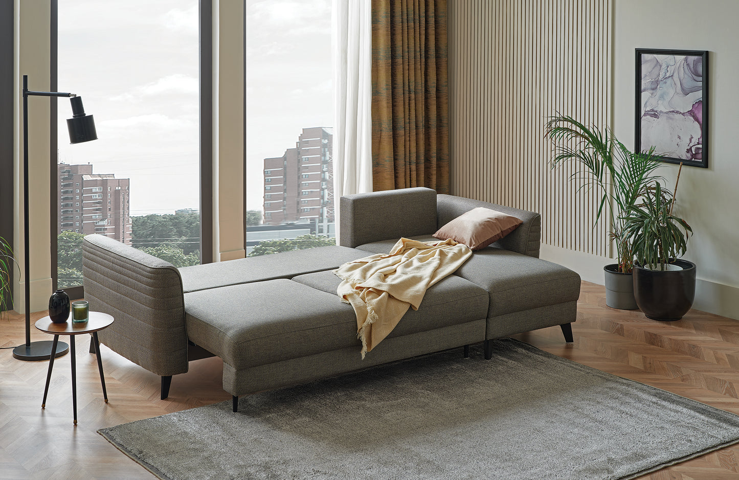 Ъглов разтегателен диван Grace 256 см