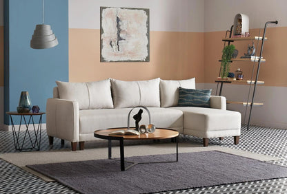 Ъглов разтегателен диван 246 см Smart