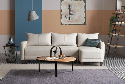 Ъглов разтегателен диван 246 см Smart