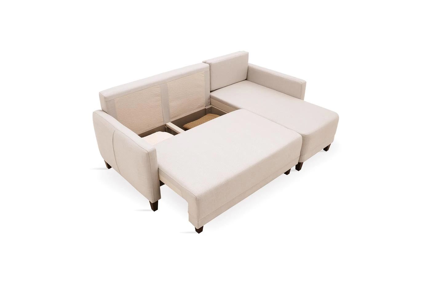 Ъглов разтегателен диван 216 см Smart